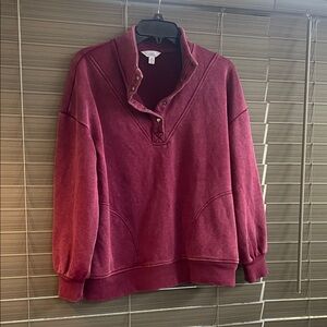 Time and Tru Maroon Knit Top